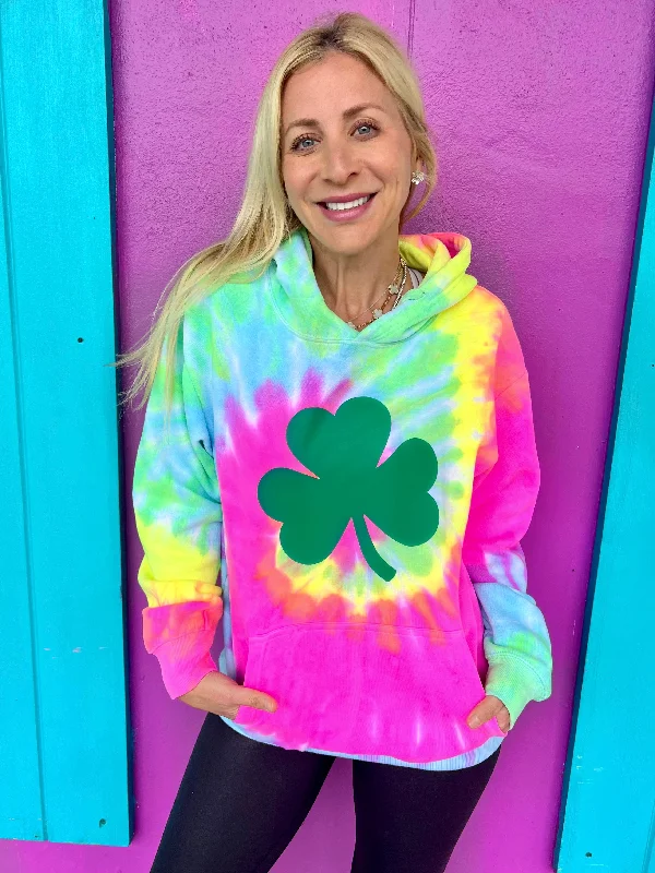 Shamrock Swirl Tie-Dye Hoodie