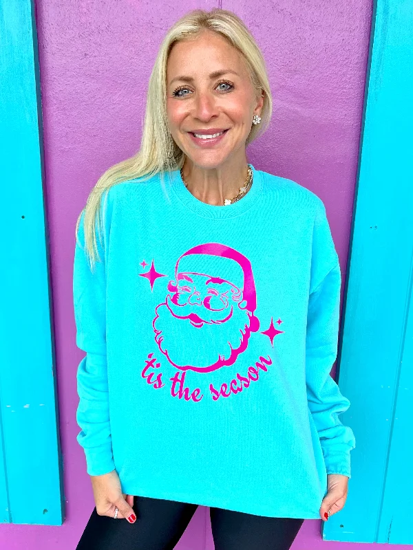 'Tis The Season Neon Santa Sweatshirt