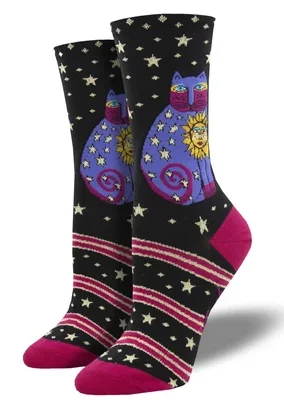 Women's Celestial Sun Cat Socks