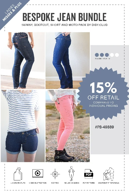 Bespoke Jean PDF Sewing Pattern Bundle